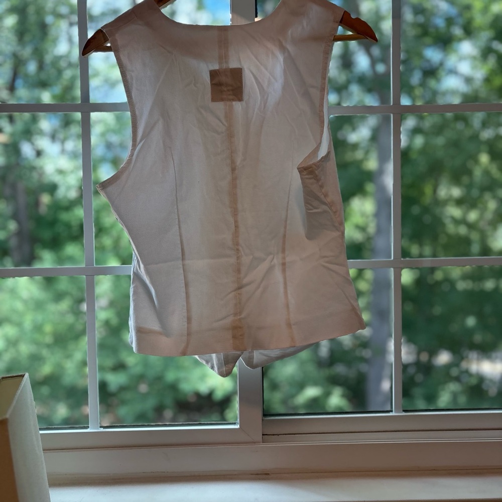 Love & Threads Cream Button-Front Vest - Picture 5 of 7